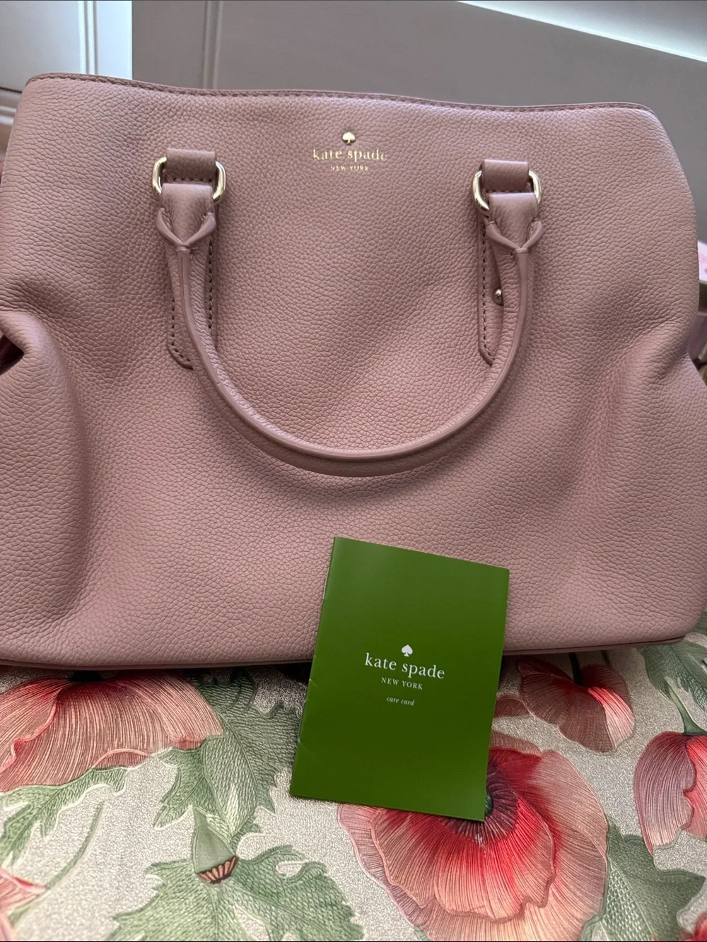 kate spade Dusty Pink Pebbled Leather Tote - Picture 1 of 3